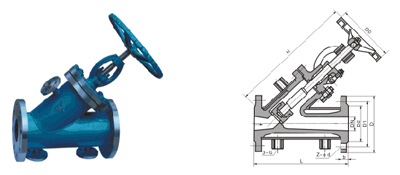 BJ45H、BJ45W 型 PN25~PN40 鋼制保溫夾套直流式截止閥結(jié)構(gòu)圖